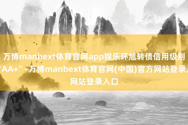 万博manbext体育官网app娱乐环旭转债信用级别为“AA+”-万博manbext体育官网(中国)官方网站登录入口