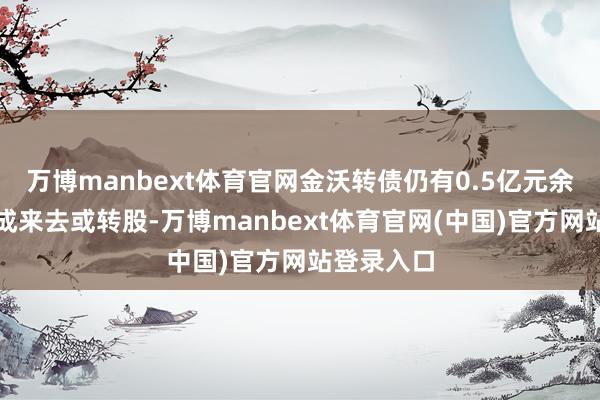 万博manbext体育官网金沃转债仍有0.5亿元余额尚未完成来去或转股-万博manbext体育官网(中国)官方网站登录入口