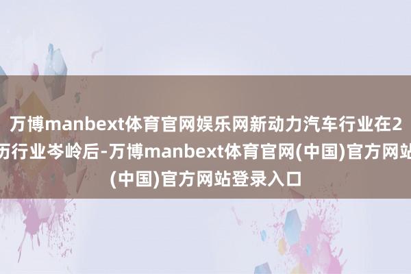 万博manbext体育官网娱乐网新动力汽车行业在2024年履历行业岑岭后-万博manbext体育官网(中国)官方网站登录入口